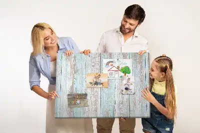 Tableau d’affichage en liège Bois pastel