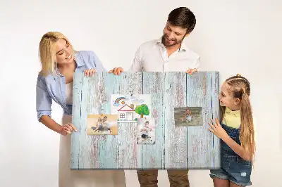 Tableau d’affichage en liège Bois pastel