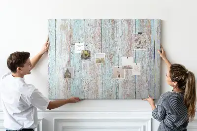 Tableau d’affichage en liège Bois pastel