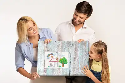 Tableau d’affichage en liège Bois pastel