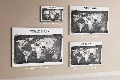 Tableau d’affichage en liège Carte du monde rétro