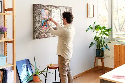Tableau en liège déco Carte d'atlas antique
