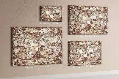 Tableau en liège déco Carte d'atlas antique
