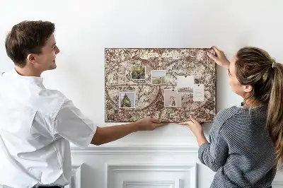 Tableau en liège déco Carte d'atlas antique