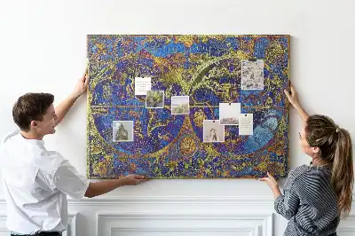 Tableau de liège Carte d'atlas