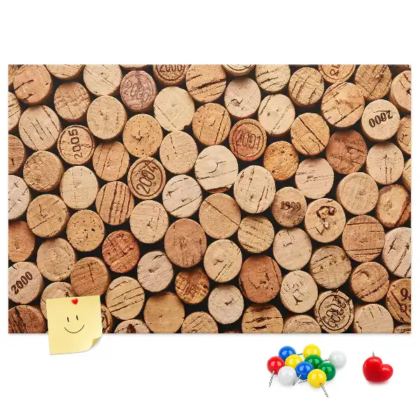 Tableau en liège déco Bouchons en bois vin