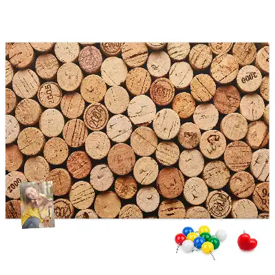 Tableau en liège déco Bouchons en bois vin