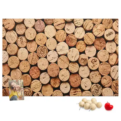 Tableau en liège déco Bouchons en bois vin