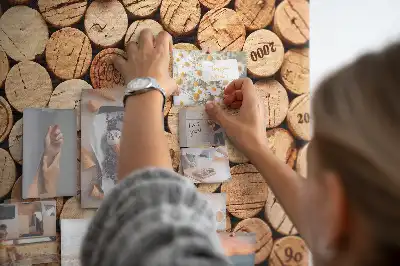 Tableau en liège déco Bouchons en bois vin