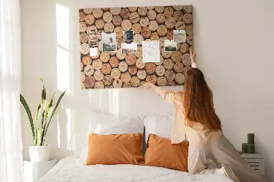 Tableau en liège déco Bouchons en bois vin