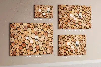 Tableau en liège déco Bouchons en bois vin