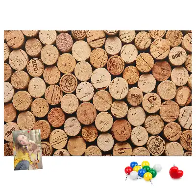 Tableau en liège déco Bouchons en bois vin