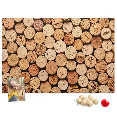 Tableau en liège déco Bouchons en bois vin
