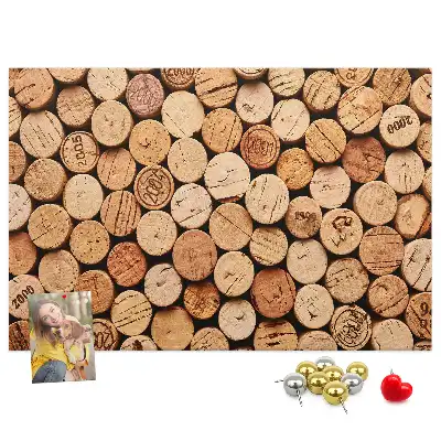 Tableau en liège déco Bouchons en bois vin