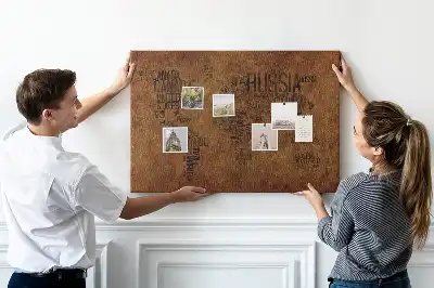 Tableau d’affichage en liège Carte des noms de pays