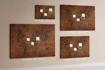 Tableau d’affichage en liège Carte des noms de pays