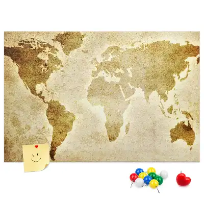 Tableau d’affichage en liège Atlas historique du globe rétro