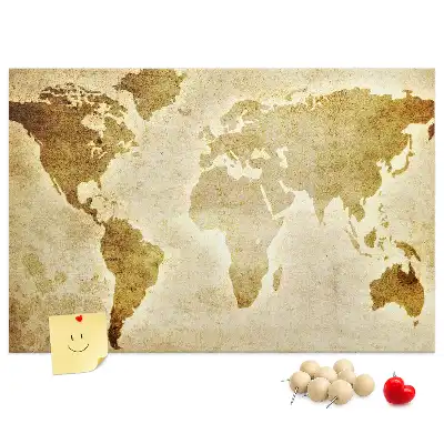 Tableau d’affichage en liège Atlas historique du globe rétro