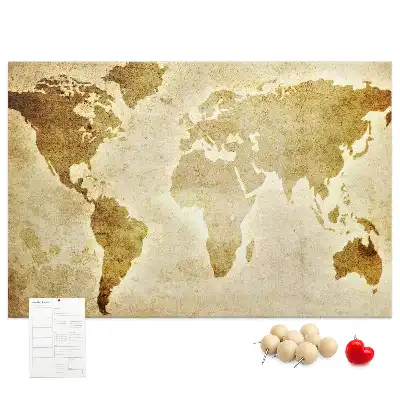 Tableau d’affichage en liège Atlas historique du globe rétro