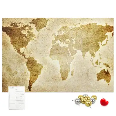 Tableau d’affichage en liège Atlas historique du globe rétro