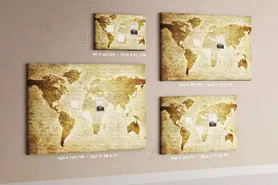 Tableau d’affichage en liège Atlas historique du globe rétro