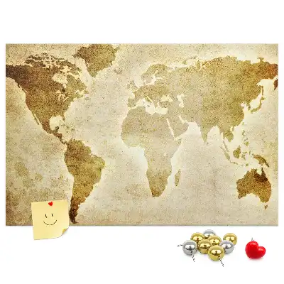 Tableau d’affichage en liège Atlas historique du globe rétro