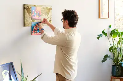 Tableau d’affichage en liège Atlas historique du globe rétro
