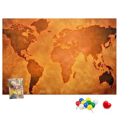 Tableau de liège Grande carte du monde