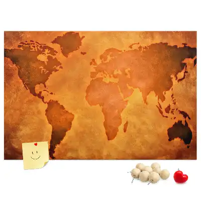 Tableau de liège Grande carte du monde