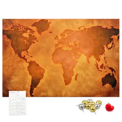 Tableau de liège Grande carte du monde