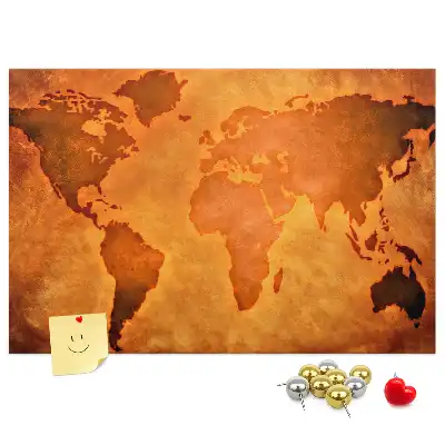 Tableau de liège Grande carte du monde