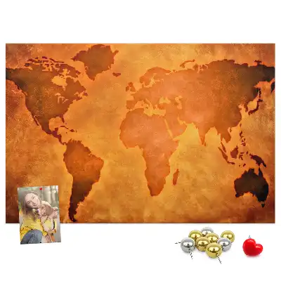 Tableau de liège Grande carte du monde