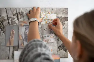 Tableau d’affichage en liège Carte du monde motif