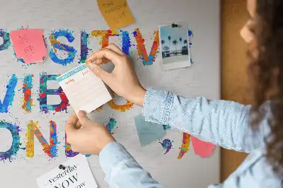 Tableau en liège déco Citation positive