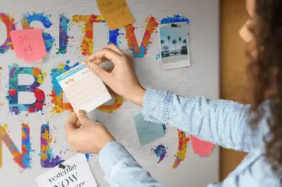 Tableau en liège déco Citation positive
