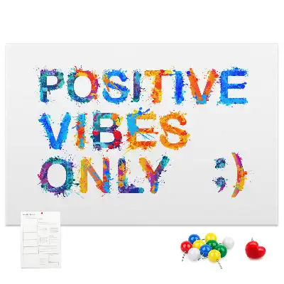 Tableau en liège déco Citation positive