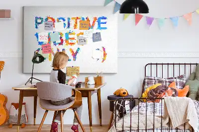 Tableau en liège déco Citation positive