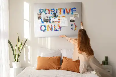 Tableau en liège déco Citation positive