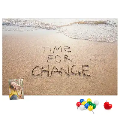 Tableau d’affichage en liège Citation sur la plage
