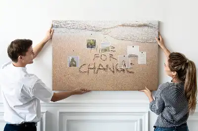Tableau d’affichage en liège Citation sur la plage