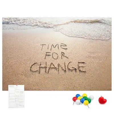 Tableau d’affichage en liège Citation sur la plage