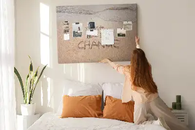 Tableau d’affichage en liège Citation sur la plage