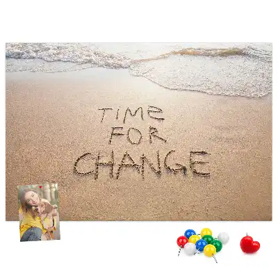 Tableau d’affichage en liège Citation sur la plage