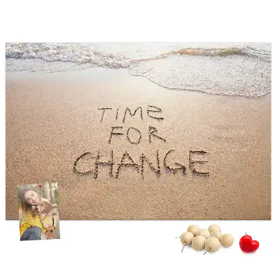 Tableau d’affichage en liège Citation sur la plage