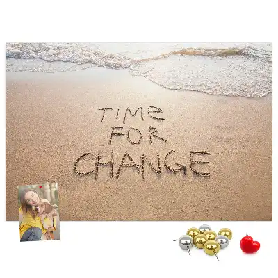 Tableau d’affichage en liège Citation sur la plage