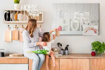 Tableau en liège déco Typographie "home" pour le mur du salon