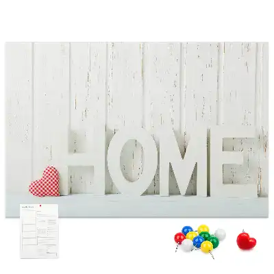 Tableau en liège déco Typographie "home" pour le mur du salon