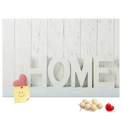 Tableau en liège déco Typographie "home" pour le mur du salon