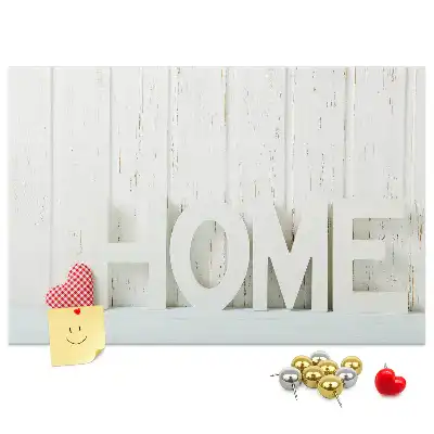 Tableau en liège déco Typographie "home" pour le mur du salon