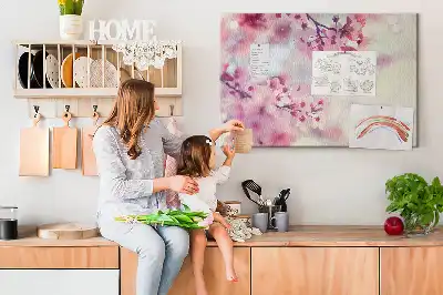 Tableau de liège Fleurs printemps